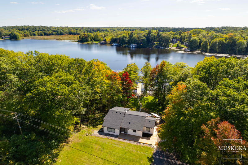 Aerial view of a house